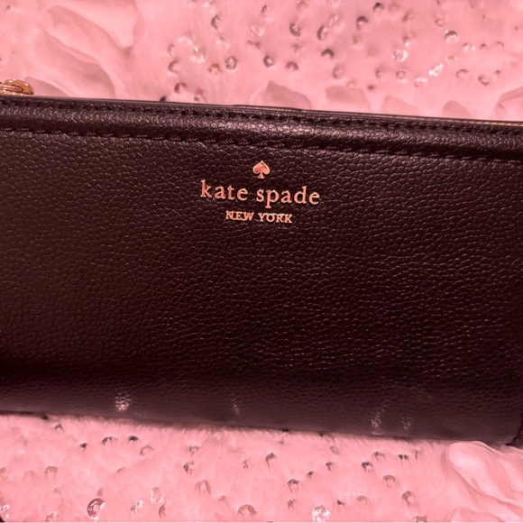 NWT KATE SPADE Patterson Dr. pebbled leather black long wallet - Picture 2 of 7